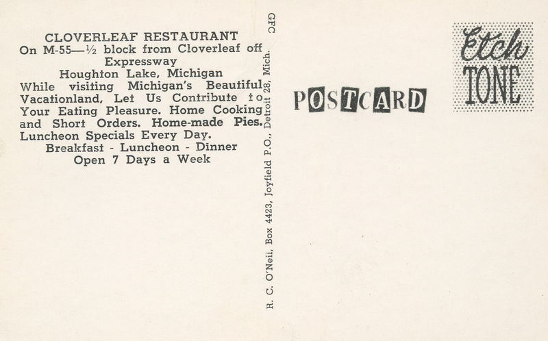 Cloverleaf Restaurant - Vintage Postcard (newer photo)